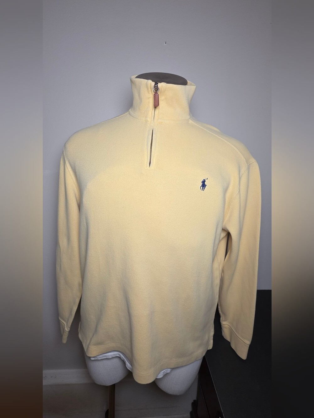 Polo by Ralph Lauren Light Yellow Quarter-Zip Pullover